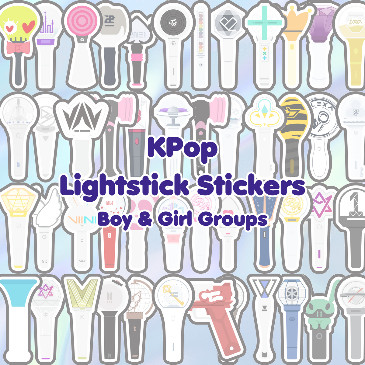 KPOP Lightstick Vinyl Stickers KPOP Stickers Nct, Bts, Exo, Red Velvet,  Twice, Black Pink, Oneus, Mamamoo, Wayv 