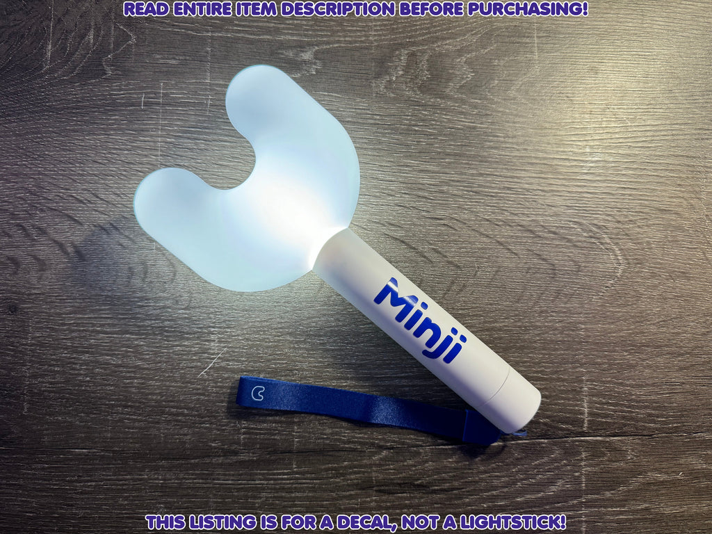 NewJeans Lightstick Decals Minji Hanni Danielle Haerin Hyein 뉴진스 K-Pop DECAL ONLY