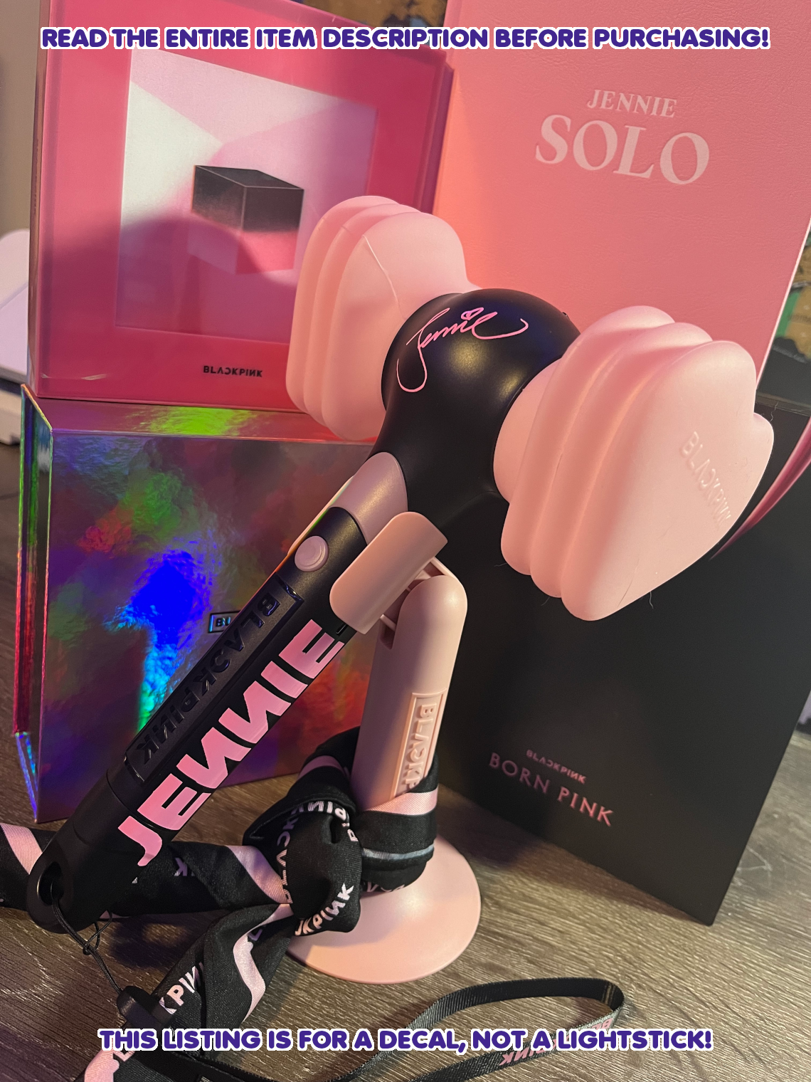 Blackpink Lightstick Decal Kit Blink Lisa Jennie Rose Jisoo K-Pop DECA GGVinyls Blackpink Lightstick Decal Kit Blink Lisa Jennie Rose Jisoo K-Pop DECA GGVinyls