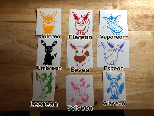 Eevee Evolution Pastel Stickers Eevee Evolutions 