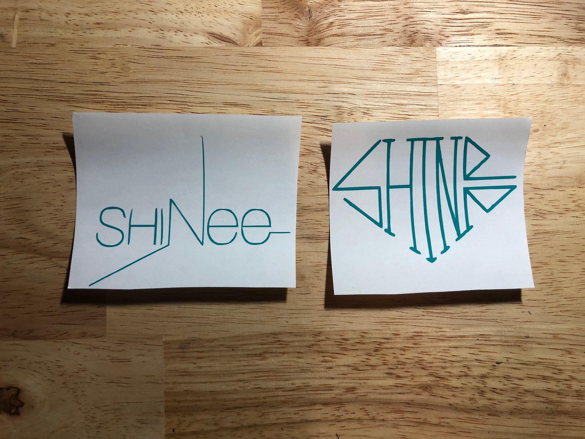 SHINee Logo Decals Onew Key Minho Taemin Jonghyun Shawol 샤이니
