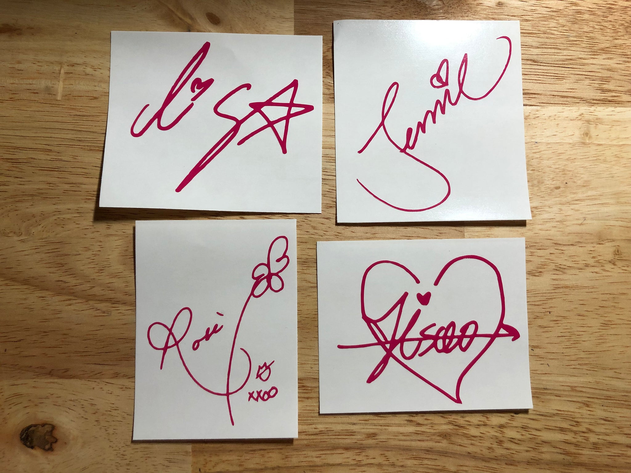 BLACKPINK Signature Decals Jisoo Jennie Lisa Rose Blink 블랙핑크
