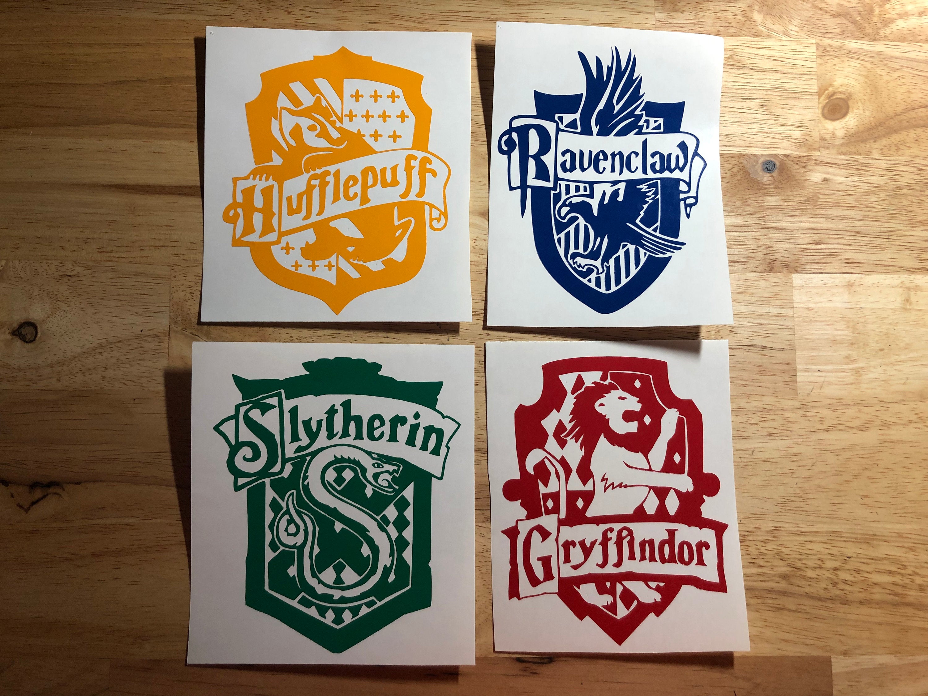 Harry Potter Hogwarts 5 stencils - Gryffindor Ravenclaw Slytherin  Hufflepuff