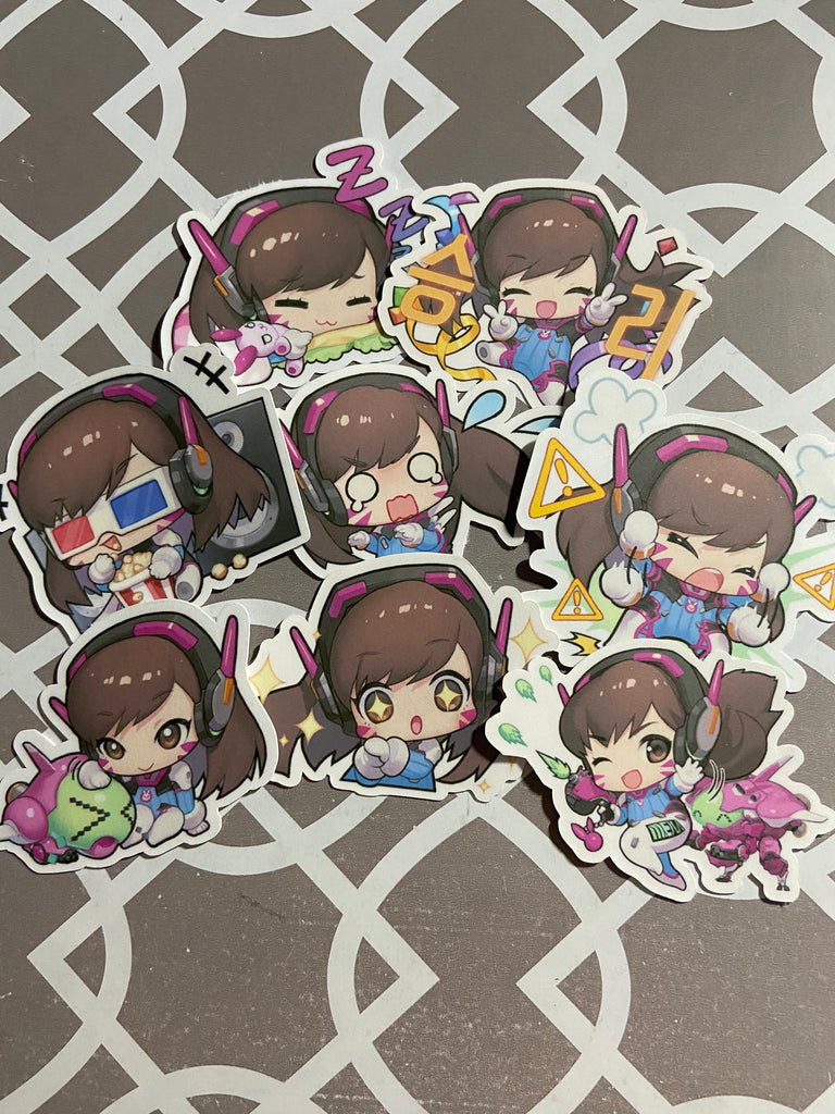 D.Va Nano Cola Challenge Event Stickers Chibi