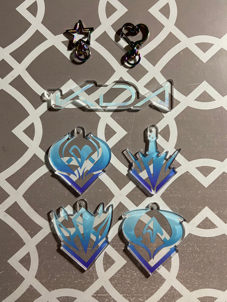 K/DA Acrylic Keychain Charms Ahri Evelynn Akali Kai&#39;Sa