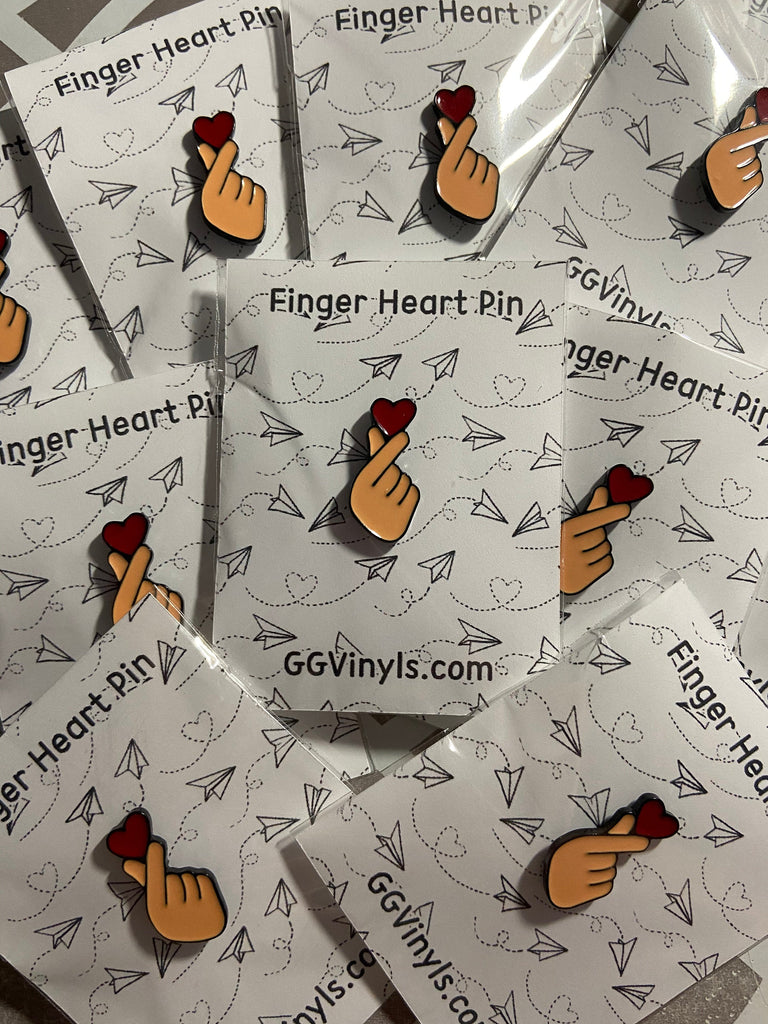 KPop Finger Hearts Heart Hands Enamel Pin