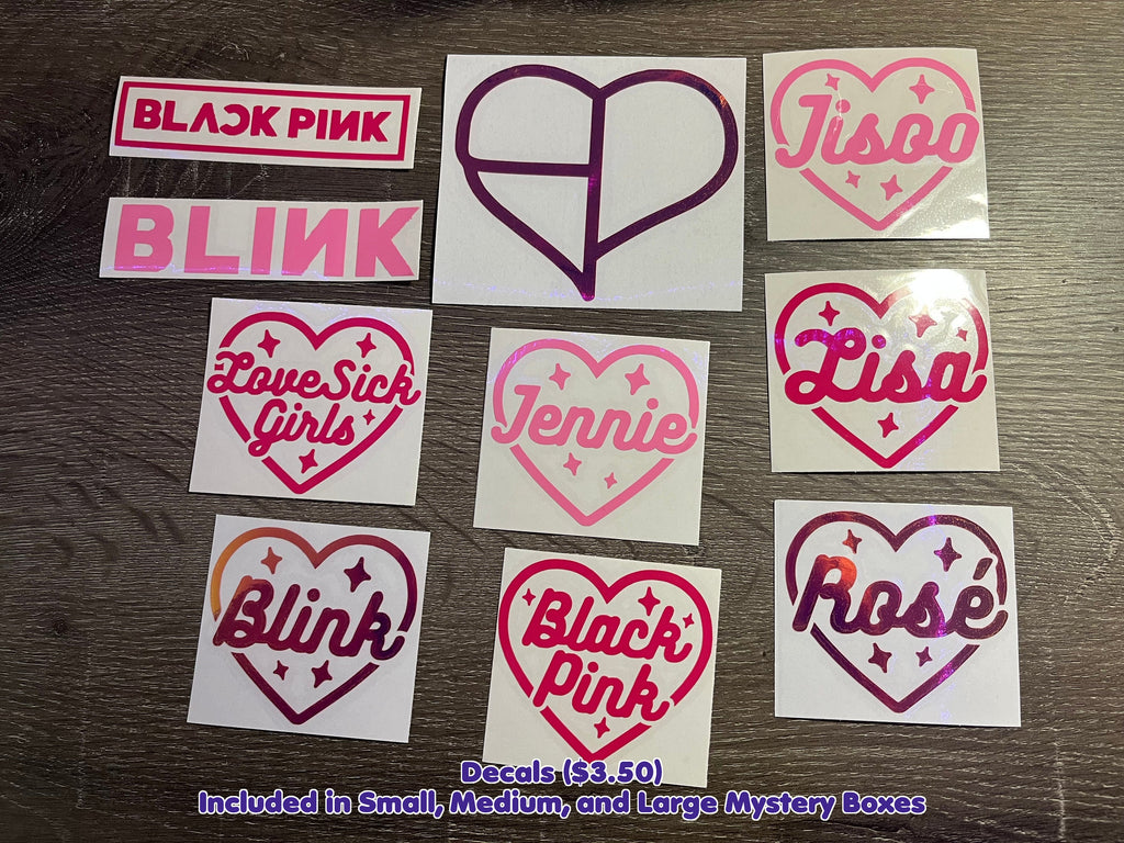 Blackpink Mystery Box Keychain Acrylic Stand Holographic Sleeves Tumbler Stickers Decals and More!