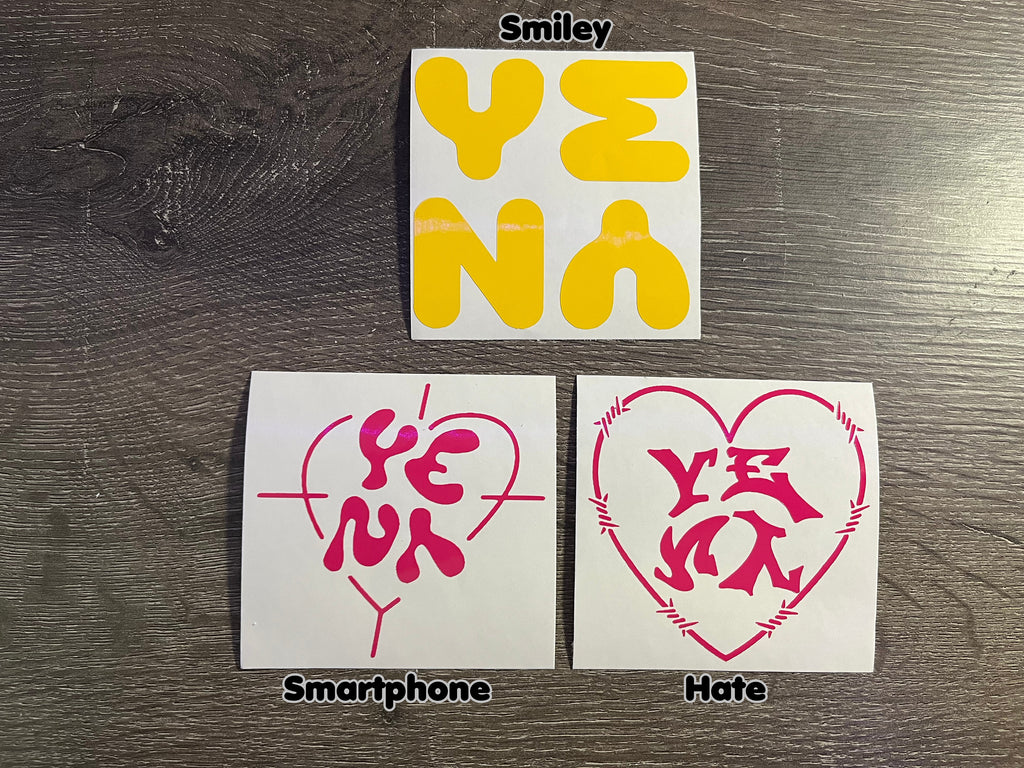 Yena Logo Decals Smiley Smartphone Hate XX K-Pop Iz*One